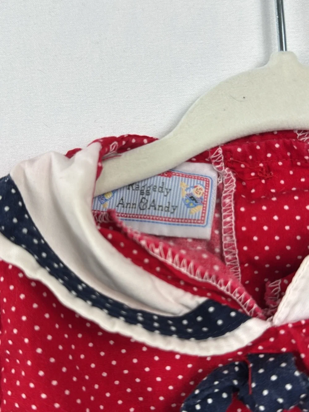 Raggedy Ann & Andy Red Polka Dot Sailor Dress